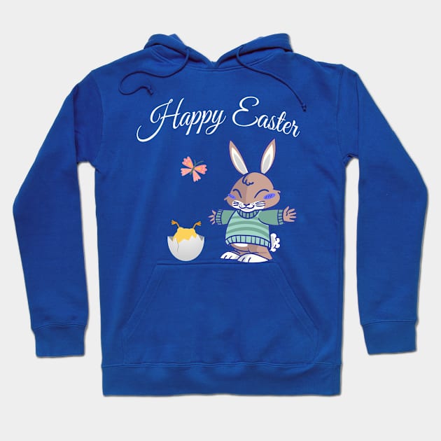 Happy Easter Bunny Chick Hoodie by letnothingstopyou